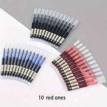 10支装高品质凝胶笔，液体墨水圆珠笔，简约文具，学生及办公用品，0.5mm直写速干圆珠笔，黑色、蓝色、红色中性色，适合学生、学校、办公室及家庭使用。 - 直液式原子筆 - 查看 12