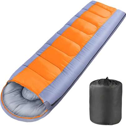 Saco de Dormir para Acampar para Adultos, Temperatura 10-20 ℃ , Ligero y Portátil con Bolsa de Compresión, Ideal para Interior, Exterior, Senderismo, Mochilerismo, Camping y Viajes