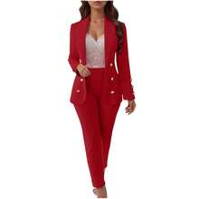 1PC New Fashionable Buttoned Slim Fit Lapel Cardigan Blazer - 彩藍色 - 查看 9