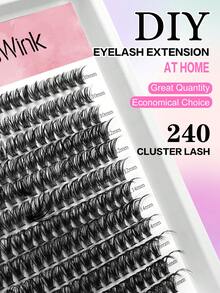 Waloshow Mi giả Miss Wink 144-240 sợi dày, xoăn, kiểu D-Curl xòe, dày 0.07mm, tự làm mi giả tạo hiệu ứng mắt to 3D, độ dày hỗn hợp 8-16mm, mi mắt mèo tự nhiên thoải mái, món quà tuyệt vời nhất dành cho phụ nữ và các cô gái. - D - Xem 8
