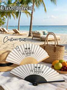 Customized Name/LOGO Fan, Classic DIY Fan, High-Quality Customized Decoration, Personalized, Fashionable And Exquisite Customization, Unique Ideal Gift Suitable For Her, Boyfriend, Girlfriend, Dad, Family, Mom, Friends, Pets, Son, Students, Daughter, Employees For Anniversary, Valentine's Day, Mother's Day, Birthday, Children's Day, Graduation, Wedding, Father's Day, Housewarming, School, Home, Office - Multicolor - View 4
