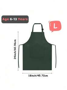 1pc Child Apron With 2 Pockets ,Simple And Stylish Apron,Adjustable Chef Art Apron For Boys And Girls ,Kids Painting Aprons, For Cooking Baking Painting Crafting Grilling Activity - Multicolor - View 21