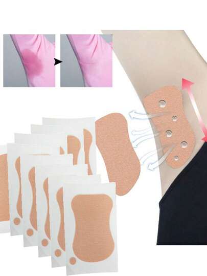 10PCS Armpit Sweat Pads, 3.8x2 Inch Invisible Self-Adhesive Underarm Sweat Pads, Disposable Armpit Antiperspirant Stickers For Women Underarm Armpit Deodorant Stickers Armpit Sweat Absorbent Pad Sweat-Absorbing Towel Sole Sweat Absorbent Deodorant Stickers Sweat-Isolation Scarf