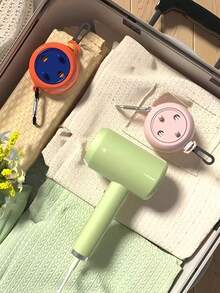 1条10米防风可伸缩晾衣绳，便携式晾衣架，适用于露营、旅行和居家晾衣架 - 彩色 - 查看 9