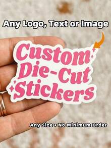 1-100张定制贴纸 - 个性化设计图片、Logo、文字，防水不干胶标签，商务感谢封条贴纸，免熨烫装饰贴纸，高品质独特设计，周年纪念、生日、毕业典礼等场合的完美礼物，厨房、客厅、办公室、茶室装饰防水装饰标签，多种尺寸可选 - 彩色 - 查看 1