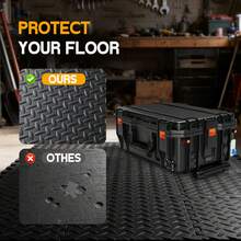 Puzzle Exercise Mat ½ In, EVA Interlocking Foam Floor Tiles For Home Gym, Mat For Home Workout Equipment, Floor Padding For Crawling, Black, 20 In X 20 In X ½ In, 64 Sq Ft - 24 Tiles (24, Black) - Black - View 5