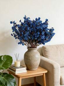 1pc/5pcs/7pcs/10pcs Artificial Star Flower, Mini Artificial Flower, Blue Artificial Flower, Gypsophila Artificial Flower, Suitable For DIY Wedding Decoration, Party Decoration, Home Decor, Artificial Flower Branches, Women's Gift, Mother's Day Gift, Flowers, Stamen, DIY, Room Decor, Bedroom Decor, Plants, Girlfriend Gift, Flower Box, Crochet Flower Party Decoration - Multicolor - View 2