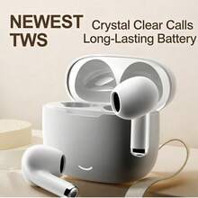 Wireless Earbuds, True Wireless Bluetooth Headphones - Compatible With Apple And Android, Built-In Microphone, Sweat-Proof, White - View 2