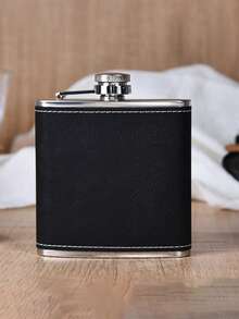 1pc Personalized Leather Flask, Customized Flask, Father's Day Gift, Essential For Father's Day, Boyfriend Gift, Customized Father's Day Gift, Birthday Gift, Boyfriend Birthday Gift, Customized Leather Flask, Engraved Leather Flask, Personalized Groomsman/Bridesmaid Flask, Unique Groomsman/Bridesmaid Gift, Wedding Bachelor Party Proposal Gift - Multicolor - View 6