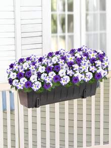 1 pezzo profumo artificiale di convolvolo, fiore di seta per esterni, convolvolo in miniatura resistente ai raggi UV, aspetto realistico, adatto per portico, stanza, casa, decorazione di vasi, viola e bianco - Blu e Bianco - Visualizzare 5