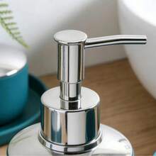 5pcs Minimalist Bathroom Accessory Set / Matte Green Countertop Storage / Toilet Brush + Soap Dispenser + Rinse Cup + Toothbrush Holder + Soap Dish - Dark Green - View 5