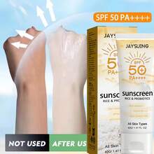 Organic Korean Sunscreen SPF50+, PA++++ Riceand Probiotics | Korean Skin Care Solution For All Skin TypesNourishing Skin Protection And UV Def(1PCS) - White - View 1