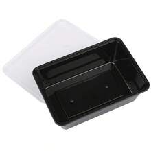 10pcs/30pcs Pre-Meal Containers, 450ml/750ml Curved Plastic Food Storage Containers (With Lids), Instant Meal Containers (), Disposable Food Boxes, Microwave, Dishwasher And Refrigerator Food Containers, Kitchen Accessories - Black - View 4