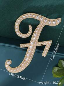 1pc Fashionable Creative Pearl A-Z English Letter Gold Brooch, Versatile Minimalist Accessory Pin For Men And Women - Gold - View 38