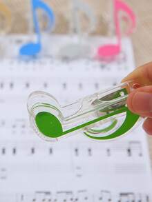1pc Music Score Clip, High-Quality Memo Clip, Book Clip, Stationery File Clip, Secure Music Sheet Clip, Note Paper Clip, Piano Music Clip, Drum Score Clip, Musical Instrument Accessory - Multicolor - View 7