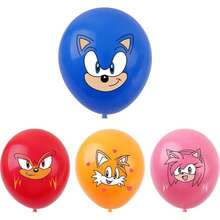 Hedgehog Blue Cartoon Character Latex Balloon Set, Cartoon Action Figure, Cartoon Game Theme Party Decor - View 6