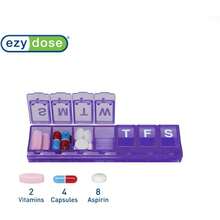 Weekly (7-Day) Pill Case, Medicine Planner, Vitamin Organizer, Small Locking Compartments To Secure Prescription Medication And Prevent Accidental Spilling, Color May Vary, - 預設 - 查看 3