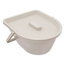SanBouSi Bedside Commodes Chair Portable Toilet Chair Height Adjustable Commode Toilet For Home Use - Gris blanco - Ver 5