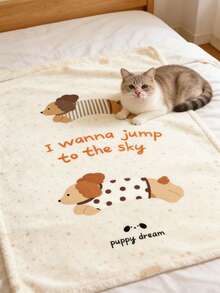 个性化宠物毯，狗狗图案毯，法兰绒数码印花毯 - 70*100非常小 - 查看 6
