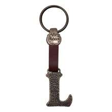 Metal Keychain With Engraved Initial And  Calendar - Handmade Gift Of Mexican Heritage - The Letter L - View 1