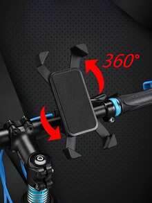 1pc/2pcs 360° Rotating Phone Holder, Extendable Four-Claw Stand, Suitable For Electric Scooter, Motorcycle, Mountain Bike, Black ABS Material - For Daily Use, Outdoor Sports, Cycling, Off-Road, Camping, Hiking (Color And Style Randomly Shipped) - Multicolor - View 7