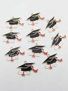 10 piezas/paquete Accesorios de Borla de Graduación DIY Joyería Colgante Temporada de Graduación - Multicolor - Ver 2