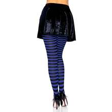 Leg Avenue Women's Nylon Striped Tights - Màu xanh lam - Xem 3