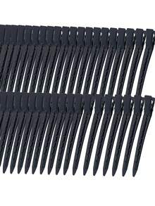 Metal Hair Sectioning Clips Set,Pin Curl Clips For Women Duck Bill Hair Clips,Alligator Clips,Metal Hair Clips - Black - View 16