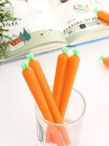 10 chiếc bút bi hình củ cà rốt kiểu Trung Đông, màu trung tính, văn phòng phẩm thời trang dành cho học sinh. - 10 cây bút hình củ cà rốt - Xem 3