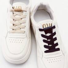 免系带弹力鞋带，胶囊扣式鞋带，运动鞋平底鞋免系带鞋带，儿童成人鞋履配件，1双装 - 棕色 - 查看 2