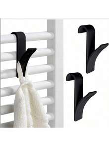 20 piezas Ganchos de toalla de plástico, adecuados para toallero calentado - Set de 20 piezas Ganchos universales para secado de toallas de baño - Multicolor - Ver 4