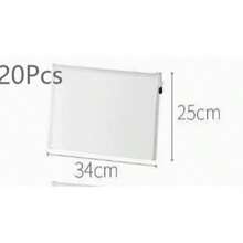 1/5/10/20 Pezzi Buste Trasparenti per Documenti, Disponibili in Tre Misure, Dimensioni A4/A5/A6. 1 Confezione, Misure S/M/L. Buste con Cerniera per Documenti, Borse Organizer per Giocattoli Puzzle, Borse per Matite, Cartelline, Borse per Cancelleria da Ufficio, Borse Regalo, Forniture per il Ritorno a Scuola, Forniture Scolastiche. - Bianco - Visualizzare 10