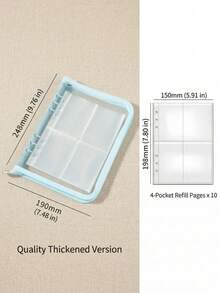 Bìa đựng tài liệu A5 có khóa kéo, bìa lấp lấp lánh, sổ tay, sổ ghi chép, album ảnh PVC trong suốt, tự làm 10 túi đựng tài liệu thay thế cho mùa tựu trường. - Bộ - Xem 14