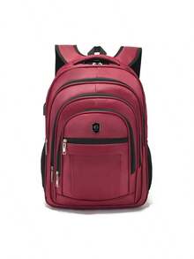 DIOSA LUNA Large Capacity Men's Backpack With Combination Lock, Ideal For Travel, Work, And Excursions. Made With Durable And Resistant Material. E9012 - 紅色 - 查看 1