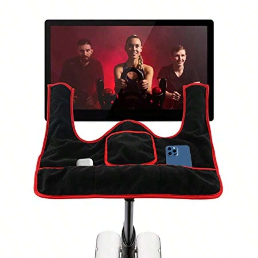 COOLWUFAN - Toalla de sudor para manubrio de bicicleta Peloton funda de toalla suave antiresbaladiza compatible con bicicleta Peloton alfombrilla de toalla de sudor para peloton accesorios para peloton - Toalla de sudor para manubrio - Ver 1