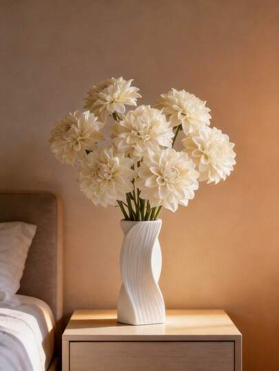 Artificial Dahlia - Premium Faux Flowers, Luxury Home Decor, Non-Fading Floral Arrangement For Dining Table/Decorative Faux Florals, Wedding Decor, Home Vase Arrangements, Floral Decor For Restaurants, Living Rooms, Bedrooms & Bedside Tables, Bridal Bouquets, Wrist Corsages, Birthday Party Decorations, New Year & Valentine's Day Gifts
