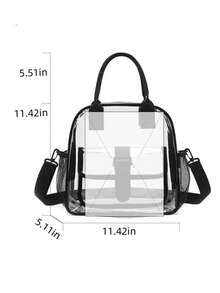 Unisex Fashion Transparent Shoulder Handbag, Outdoor Toiletry Bag, Crossbody Commuter Bag - Signature - View 3