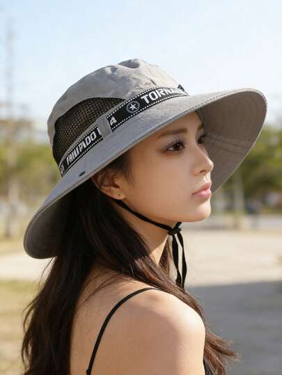 Mũ tai bèo denim unisex, mũ câu cá chống nắng, chống thấm nước ngoài trời, thích hợp cho đi bộ đường dài, cắm trại, chu vi đầu lớn.