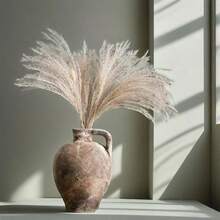 1pc Vintage Ceramic Flower Vase, Retro Style Ceramic Vase Suitable For Home Living Room Decor, Garden Outdoor Decor, Yard And Wedding - 1PC-rust - View 7