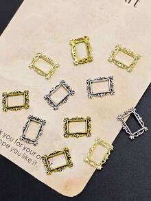 10 chiếc phụ kiện trang trí móng tay hình khung ảnh cổ điển, kiểu Gothic bằng hợp kim, phong cách Baroque, đá trang trí móng tay họa tiết Y2K cho việc tự làm móng. - Nhiều màu - Xem 5