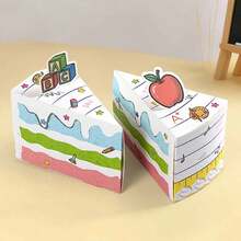 Hộp quà hình bánh kem, hộp quà tặng hình tam giác có thể tách rời, 10 chiếc/gói, 20 chiếc/gói - Xem 5