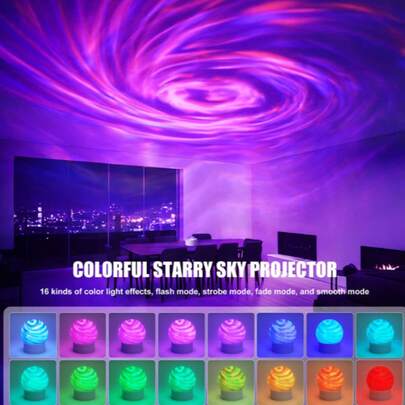 1 chiếc đèn chiếu hình bầu trời sao và mặt trăng màu đen USB mới, đèn trang trí phòng ngủ, đèn ngủ tạo không gian lung linh, thích hợp cho phòng ngủ, phòng khách, KTV, văn phòng và quán bar - Quà tặng hoàn hảo cho Giáng sinh, Halloween, Lễ Tạ ơn.