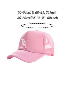 Mũ lưỡi trai in 26 chữ cái, kiểu dáng thời trang và đa năng, chất liệu lưới thoáng khí, thích hợp làm quà tặng hàng ngày. - Hồng - Xem 10