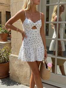 Women's Black Short Sleeve T-Shirt, Asymmetric Tassel Lace Trim Round Neck Casual Streetwear Top White Elegant Summer - White - View 3