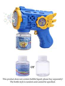 NEUSNEY Đồ chơi súng bắn bong bóng điện tử có hiệu ứng ánh sáng, thổi bong bóng bằng một nút bấm, trò chơi ngoài trời thông minh, quà tặng lý tưởng, không bao gồm pin hoặc dung dịch tạo bong bóng. - Nhiều màu - Xem 16