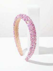1pc Fashionable Elegant Colorful Chocolate Crumble Hair Hoop Hair Accessory - FG288 - Pink - View 4