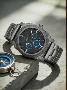 Đồng hồ Fossil nam, máy quartz, vỏ thép không gỉ, ba kim, mặt kính chống trầy xước FS4622/FS4776/FS4931 - Xám nhạt - Xem 4
