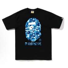 BAPE Men's "BY BATHING APE" Tee – Black, Two Camo Ape Head - Đen Xanh - Xem 6