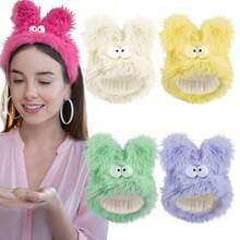 1pc Women's Soft Warm Fleece Headband With Cute Bow Animal Design Beach Accessories Summer Outfits - Multicolor - View 8