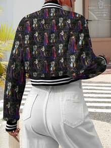 Women Disney Villains Evil Queen Baseball Jacket Yoga Pants High Waisted Leggings Plus Size For Halloween Costume Cosplay Disney Theme Park Outfits Varsity Jacket - Nhiều màu - Xem 1